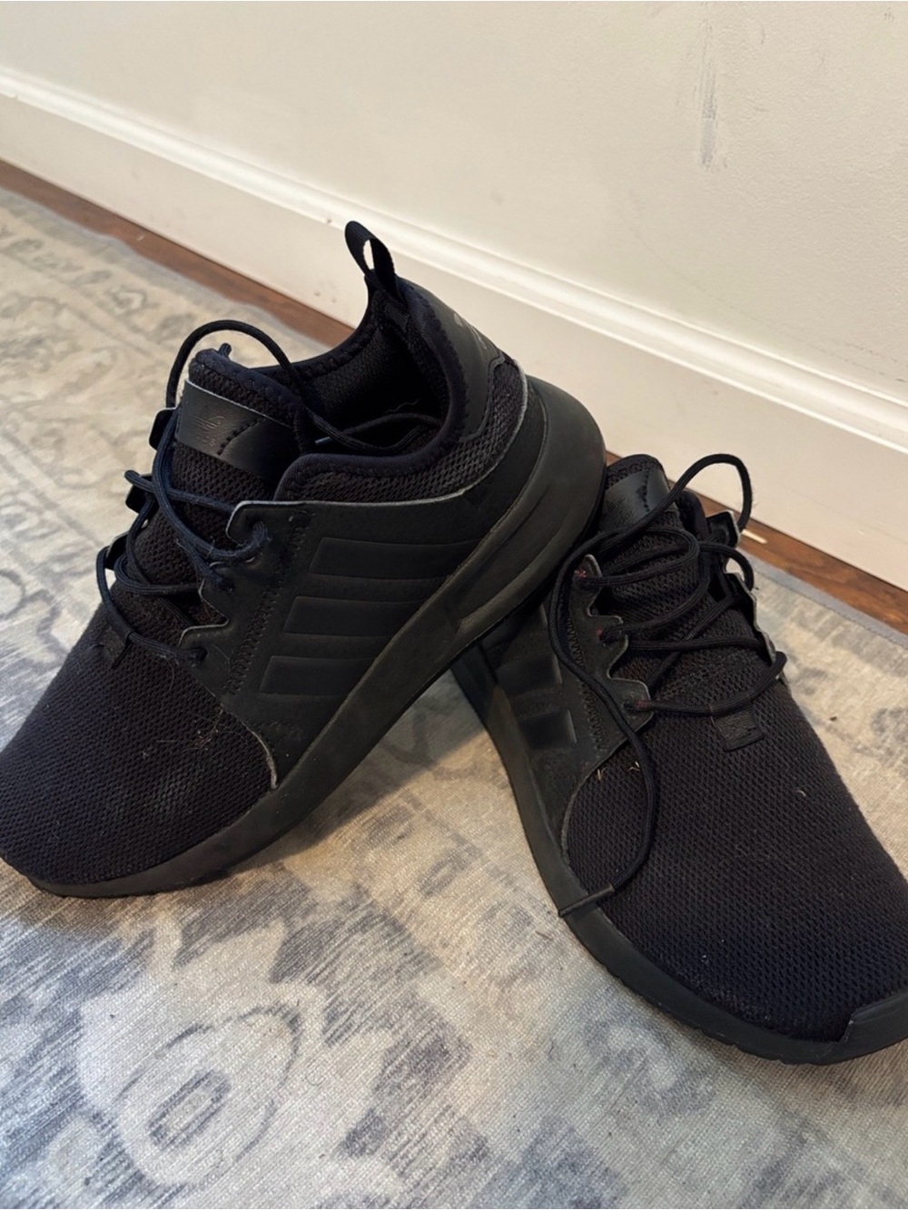 adidas Black Women's Lightweight Lace-Up Sneakers